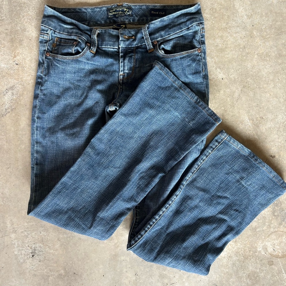 Seven7 Classic Blue Bootcut Jeans